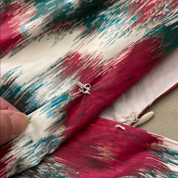 Tracy Reese, Hope for Flowers Red and Teal Sleeveless Midi Dress - Picture 12 of 12